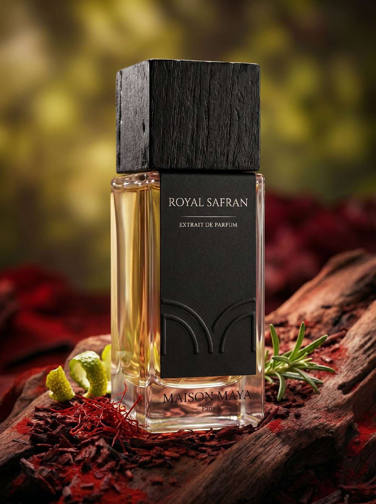 Flacon du parfum Royal Safran par Maison Maya