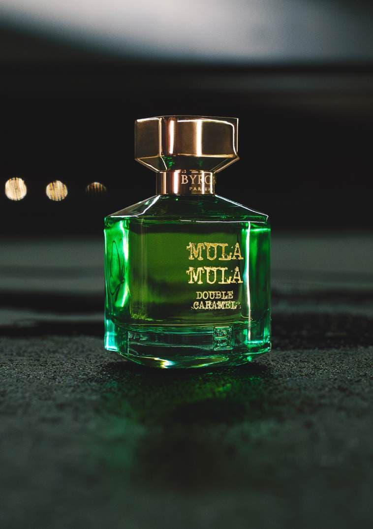 Flacon du parfum Mula Mula Double Caramel par Byron Parfums